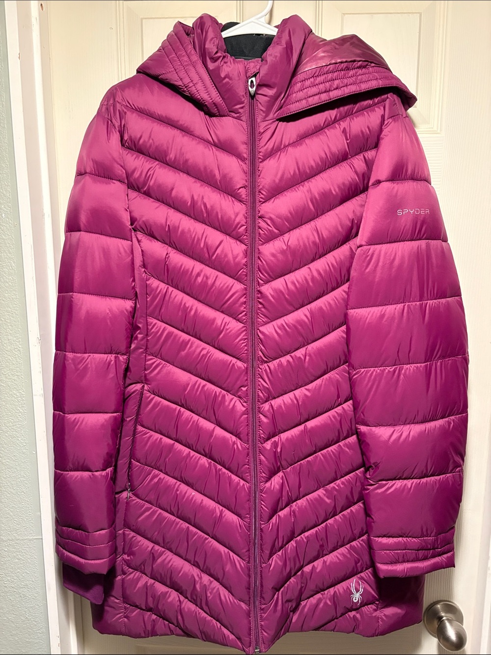Spyder Women's Hooded Puffer Jacket - Magenta